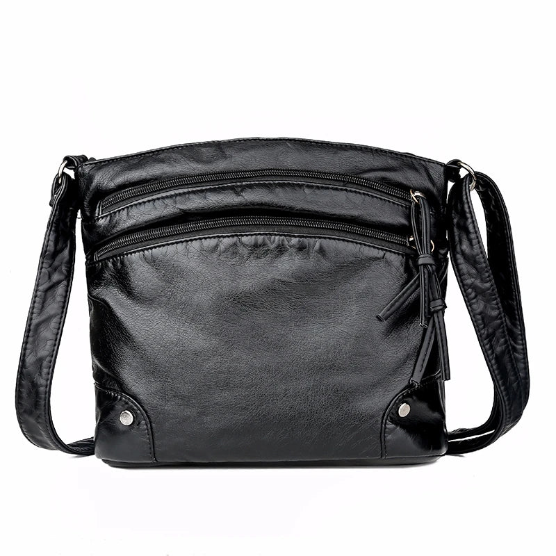 Soft Leather Shoulder Bag Vintage Crossbody Bags