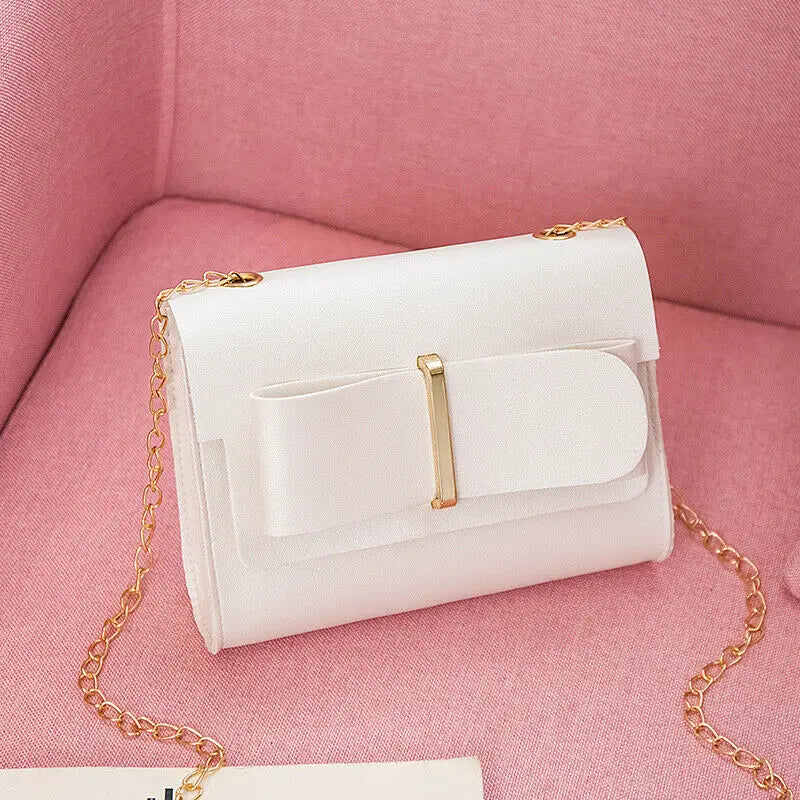 Women Small PU Leather Crossbody Shoulder Handbag Messenger Bag Purse
