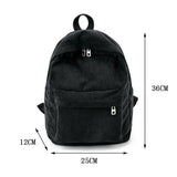 Women Corduroy Backpack Tote School Bags For Teens