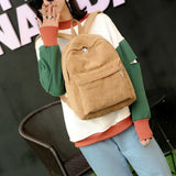 Women Corduroy Backpack Tote School Bags For Teens