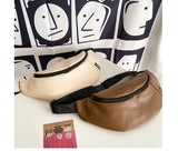 Women Waist Bag Fanny Pack PU Leather Solid Chest Bag Belt Purse Small Purse