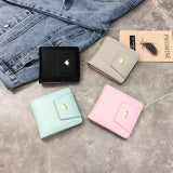 Fish Women Wallet Small Leather Button Clutch Bag