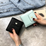 Fish Women Wallet Small Leather Button Clutch Bag