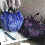 Winter Faux Fur Shoulder Bag - Party Tote Bag for Women