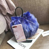 Winter Faux Fur Shoulder Bag - Party Tote Bag for Women