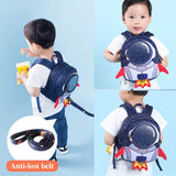 3D Rocket Girl Anti-Lost Backpack for Kids