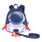 3D Rocket Girl Anti-Lost Backpack for Kids