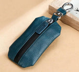 Leather Car Key Purse Waterproof Zipper Universal Key Wallet