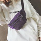 Women's Corduroy Waist Bag for Casual Shoulder