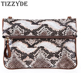 Women's Snakeskin Messenger Shoulder Bag Clutch Bag LS114