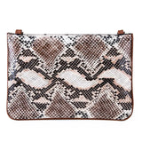 Women's Snakeskin Messenger Shoulder Bag Clutch Bag LS114