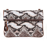 Women's Snakeskin Messenger Shoulder Bag Clutch Bag LS114