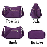 Nylon Crossbody Bag Shoulder Bags Waterproof Shopping Bag for Women