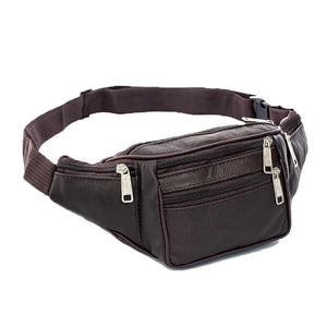 2019 Leather Waist Pack Travel Belt Bag Mobile Phone Bag