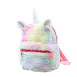 3D Cartoon Unicorn Backpacks Soft Plush Women Bags Girls School Bags