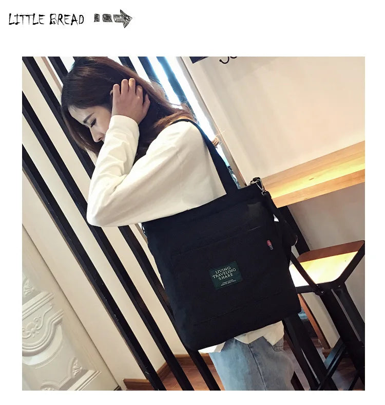 Autumn Woman Bag Canvas Crossbody Bags Shoulder Big Bag High Capacity