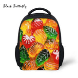 Candy Pattern Kids School Bags Orange Book Bag Kindergarten Bag