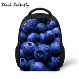 Kids Fruit Pattern School Backpack Orange Book Bag