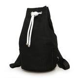 Canvas Backpack Large Capacity Drawstring Bucket Pack for Sports
