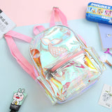 Clear Transparent Women Backpacks PVC Bags For School
