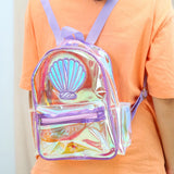 Clear Transparent Women Backpacks PVC Bags For School