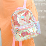 Clear Transparent Women Backpacks PVC Bags For School