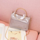 Transparent Bucket Bag PVC Jelly Small Shoulder Bag