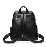 Leather Backpack Women School Bag Teen Girls Retro Travel Bagpack Sac a Dos