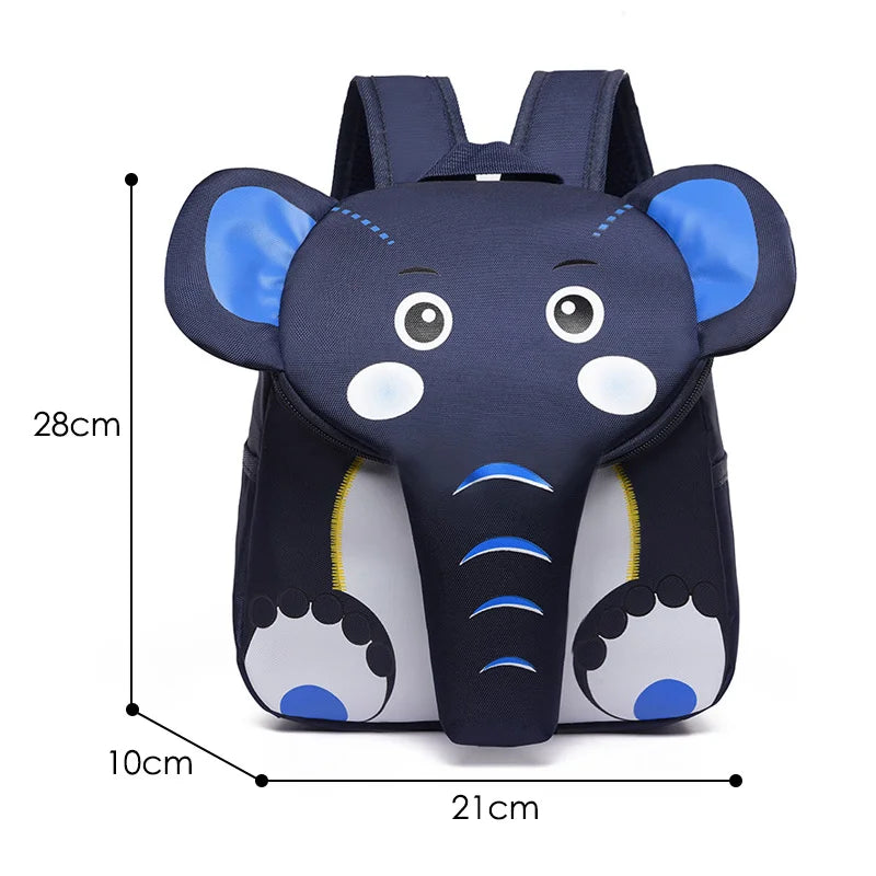 Elephant School Backpack for Children 3D Animal Kids School Bags Boys Girls