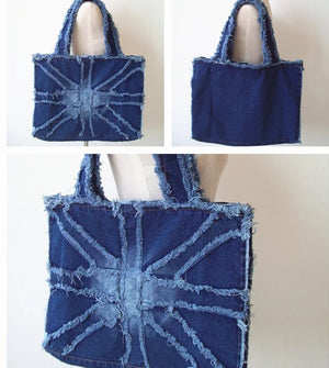 Denim Shoulder Bag for Women, Fitness Travel Bag