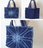 Denim Shoulder Bag for Women, Fitness Travel Bag
