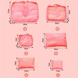 6Pcs Waterproof Travel Clothes Storage Bags Luggage Organizer Pouch Packing Cube