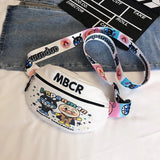 Cartoon Canvas Waist Bag Korea Waist Pack Case Shoulder Bag For Girl
