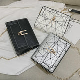 Crossbody Bag for Women Chain Shoulder Bag Wild Print Small Square Bag