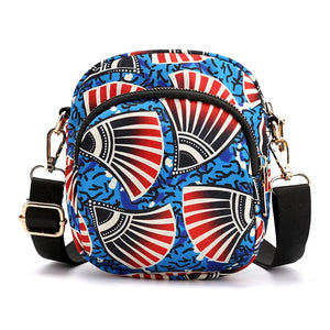 Mini Floral Shoulder Bag Woman Nylon Waterproof Zipper Soft Crossbody Purses