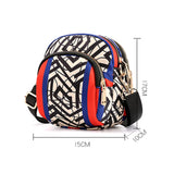 Mini Floral Shoulder Bag Woman Nylon Waterproof Zipper Soft Crossbody Purses
