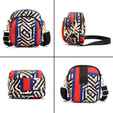 Mini Floral Shoulder Bag Woman Nylon Waterproof Zipper Soft Crossbody Purses
