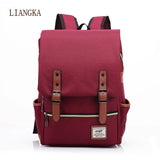 Vintage Laptop Backpack Women Canvas Bags canvas Travel Leisure Backpack