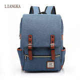 Vintage Laptop Backpack Women Canvas Bags canvas Travel Leisure Backpack