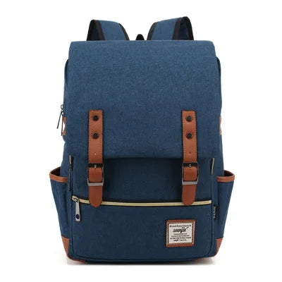 Vintage Laptop Backpack Women Canvas Bags canvas Travel Leisure Backpack