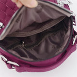 Waterproof Nylon Handle Travel Backpack Plaid Thread Mochila Feminina