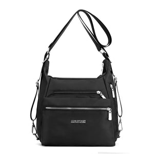 Waterproof Nylon Shoulder Bag Multi-pocket Messenger Bag