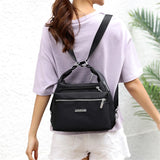 Waterproof Nylon Shoulder Bag Multi-pocket Messenger Bag