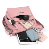 Waterproof Nylon Shoulder Bag Multi-pocket Messenger Bag