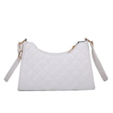 Leather Shoulder Bag Check Pattern Travel Crossbody Pouch Handbag