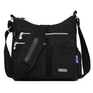 Women Shoulder Messenger Bag Nylon Lightweight Waterproof Zipper Travel Crossbod