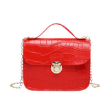 Women Crocodile Pattern Crossbody Bag Lightweight Shoulder Handbag