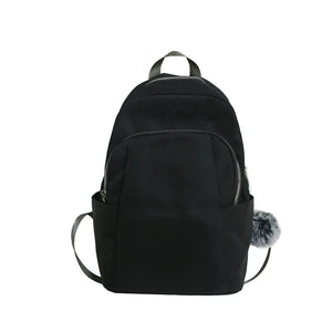 Women's Anti-theft Backpack Waterproof Nylon Solid Shoulder Bags