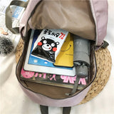 Women's Anti-theft Backpack Waterproof Nylon Solid Shoulder Bags