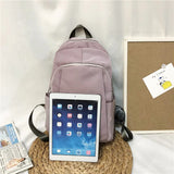 Women's Anti-theft Backpack Waterproof Nylon Solid Shoulder Bags